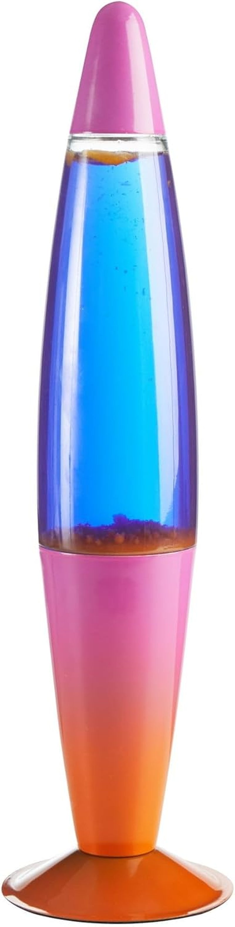 16" Pink Orange Ombre Wax Motion Volcano Lamp, Retro Mood Light for Bedroom, Living Room, or Party Décor