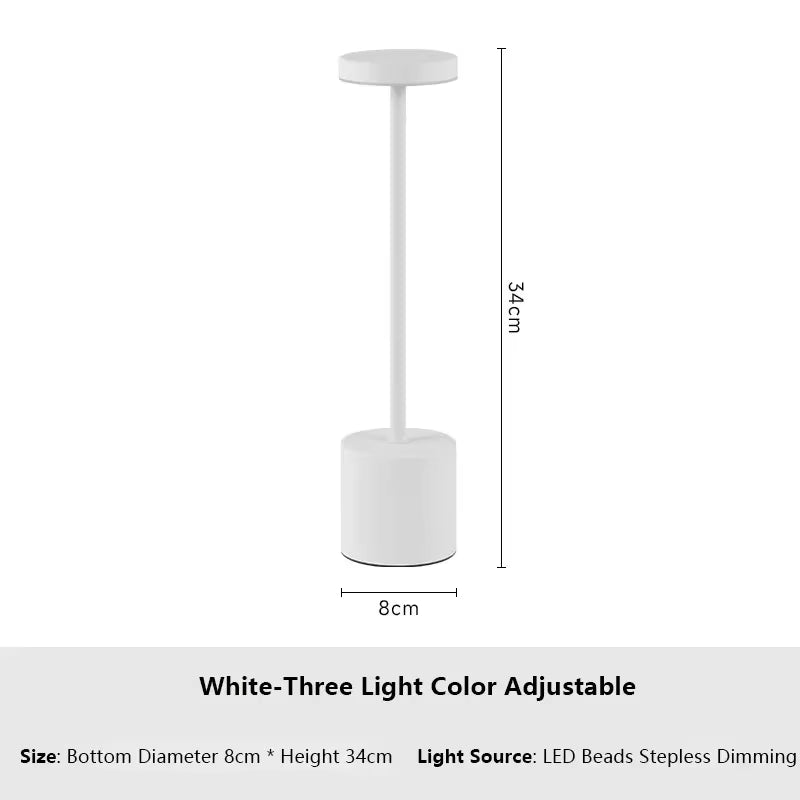 Rechargeable LED Night Light Touch Table Lamp Writing Lamp Bedside Creative Ambient Lights Bar Outdoor Decoration Night Lighting