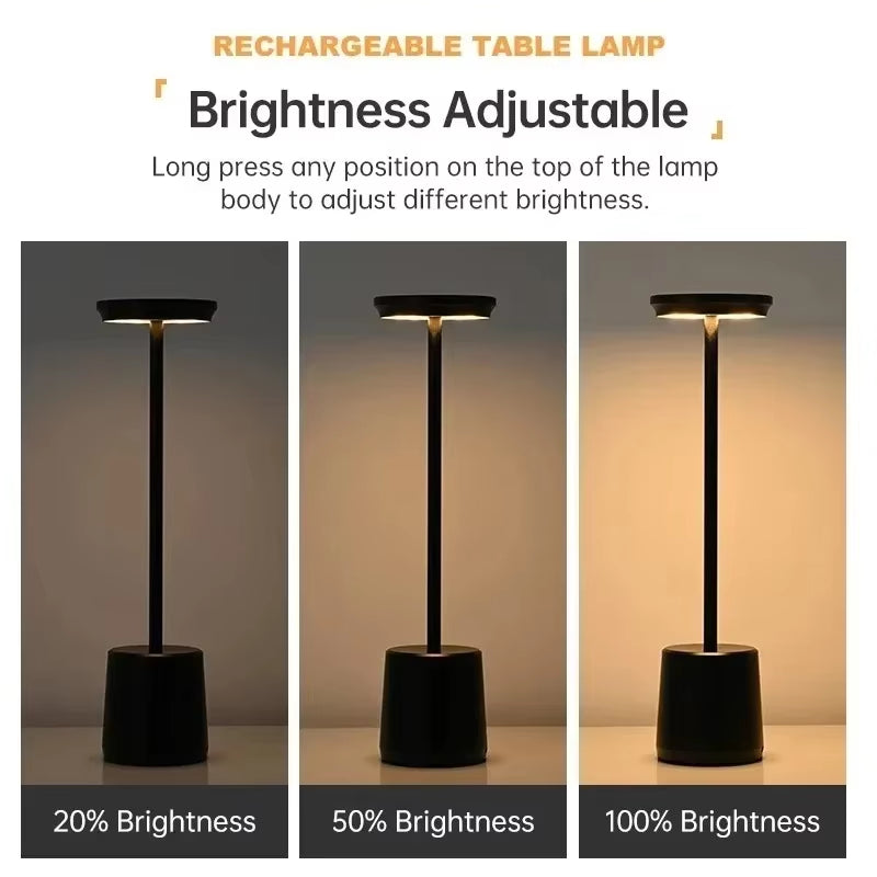 Rechargeable LED Night Light Touch Table Lamp Writing Lamp Bedside Creative Ambient Lights Bar Outdoor Decoration Night Lighting