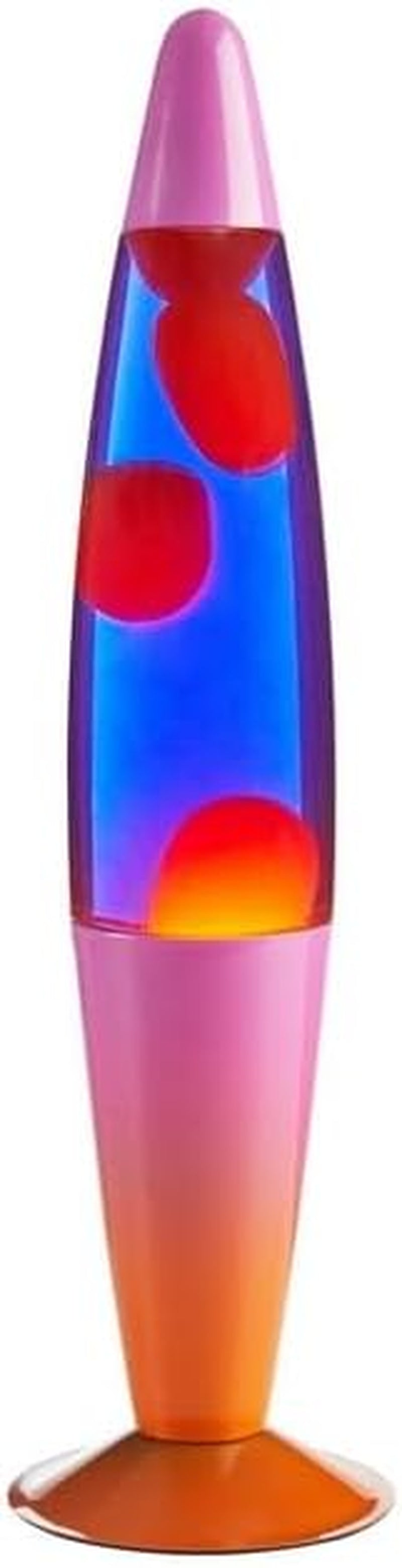 16" Pink Orange Ombre Wax Motion Volcano Lamp, Retro Mood Light for Bedroom, Living Room, or Party Décor